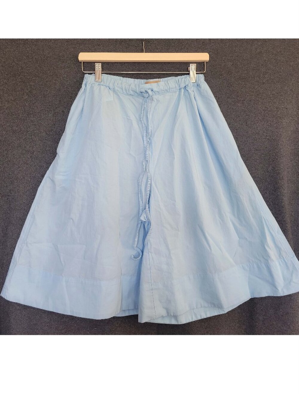 NWOT Free People/Free-Est Blue Cotton Slouchy Bermudas Shorts Flare Wide Leg S